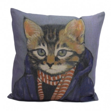 Gato Bufanda Pillow Cover